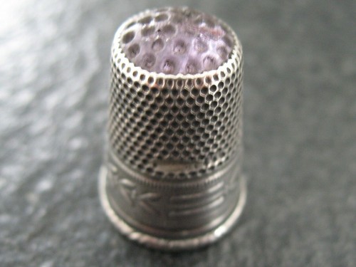 Fingerhut silber 800 - 800, mit