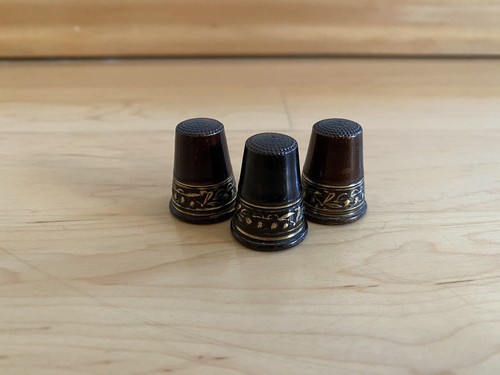 Fingerhüte schwarz braun - 3,