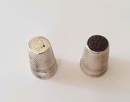 Alte silber fingerhüte - 2,