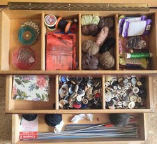 Nähutensilien vom Nähkasten