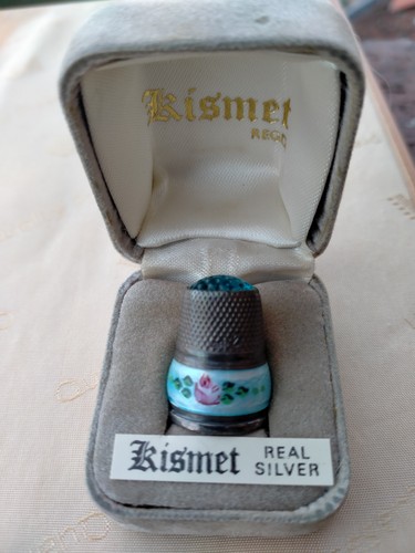 Fingerhut silber emaille - fingerhut, s