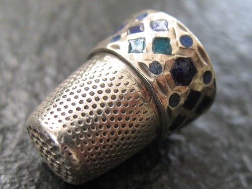 Fingerhut silber 800 - silber, mit