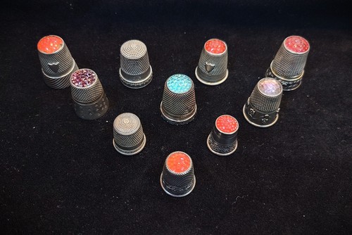Antike fingerhutsammlung aus - fingerhutsammlung,