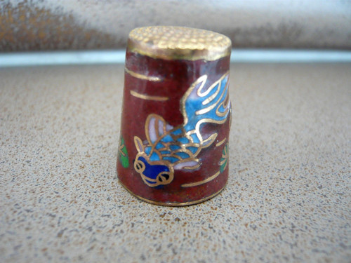 Cloisonne fingerhut mit 2 - fingerhut,
