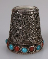 Fingerhut thimble Silber