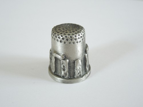 Vintage fingerhut zinnfarben - fingerhut,