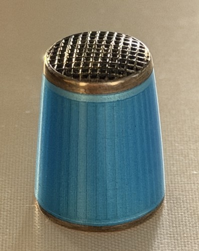 Fingerhut silber emaille - fingerhut,