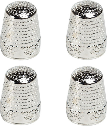 Fingerhut silberfarben 4 - fingerhut,, silberfarben,